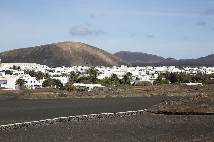 Spain Whitewashed buildings in village of Uga, near Yaiza, Lanzarote, Canary Islands, Spain, Europe, by Ian Murray
