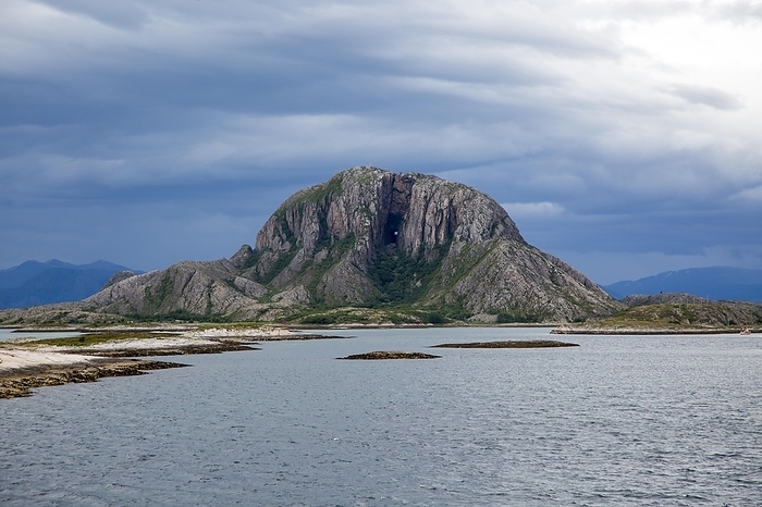 Norway Torghatten granite mountain with a hole through it, Torget island, Br nn y, Nordland county, Norway, Europe, by Ian Murray