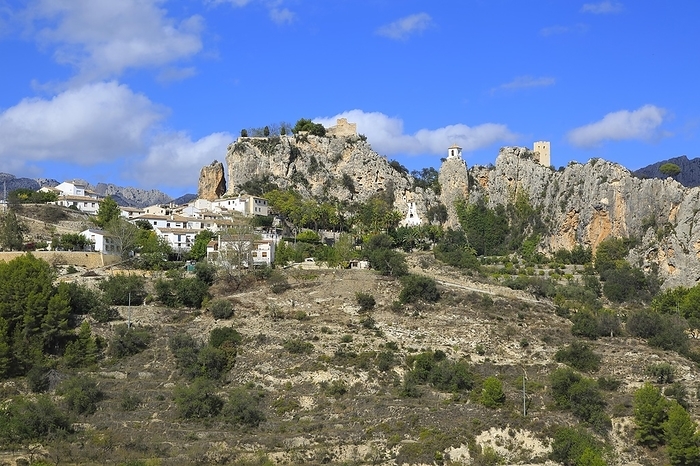 Spain Hilltop castle and village, El Castell de Guadalest, Alicante province, Spain, Europe, by Ian Murray
