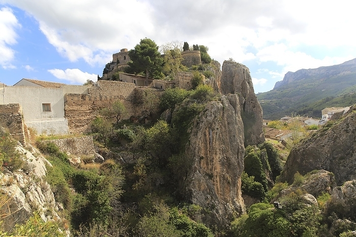 Spain Hilltop castle and village, El Castell de Guadalest, Alicante province, Spain, Europe, by Ian Murray