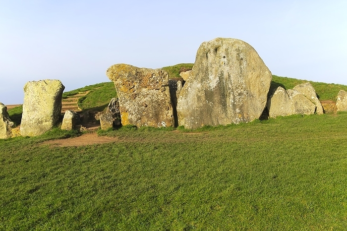 United Kingdom Neolithic long barrow burial monument, West Kennet, near Avebury, Wiltshire, England, UK, by Ian Murray