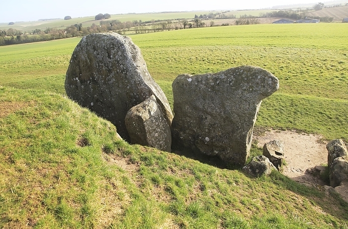 United Kingdom Neolithic long barrow burial monument, West Kennet, near Avebury, Wiltshire, England, UK, by Ian Murray