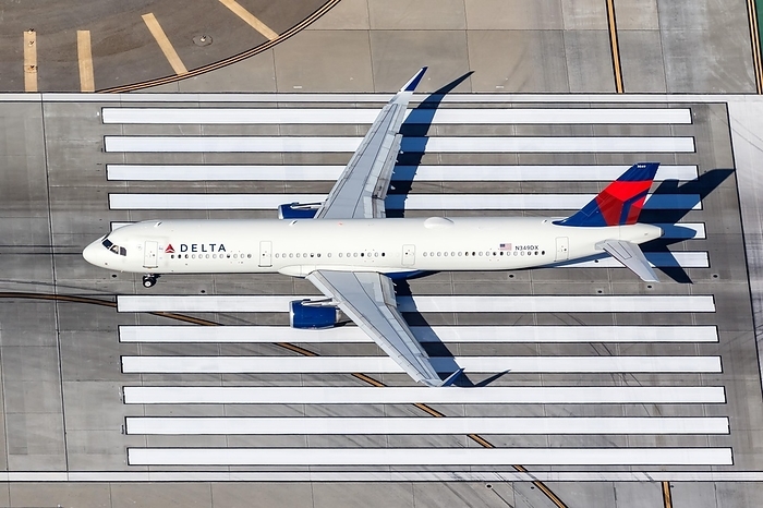 America A Delta Air Lines Airbus A321 aircraft with registration N349DX at Los Angeles Airport, USA, North America, by Markus Mainka