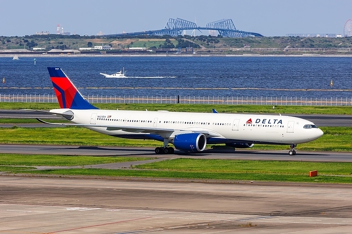 airbus A Delta Air Lines Airbus A330 900 aircraft with the registration number N421DX at Tokyo Haneda Airport  HND  in Tokyo, Japan, Asia, by Markus Mainka