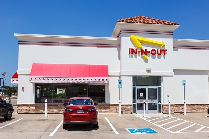 America In N Out Burger branch of the fast food hamburger restaurant chain in Grapevine, USA, North America, by Markus Mainka