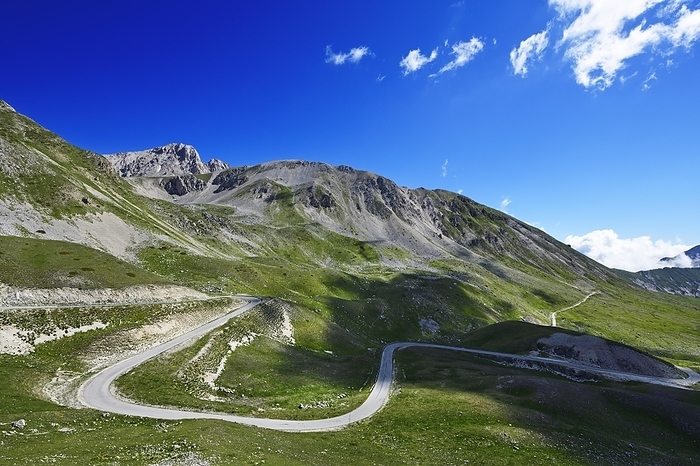 Italy Pass road on Campo Imperatore, Abruzzo, Italy, Europe, by Norbert Eisele Hein