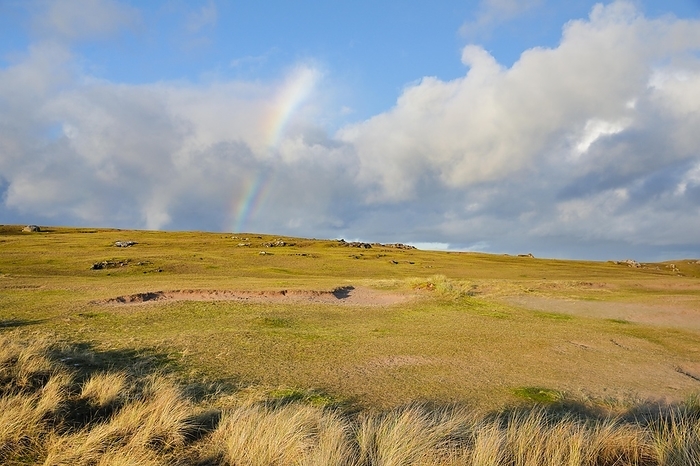 Rainbow over the sand dunes of Achnahaird Beach, Scottish Highlands, Ross Shire, by Patrick Frischknecht