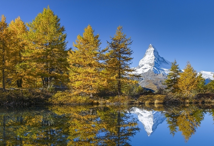 Switzerland Matterhorn and Lake Grindji, Valais, Switzerland, Europe, by Patrick Frischknecht