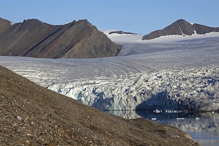 Norway Glacier and mountains at Svalbard, Spitsbergen, Norway, Europe, by alimdi   Arterra