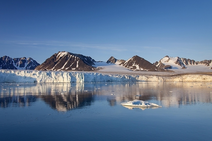 Norway Lillieh  kbreen glacier at Lillieh  kfjorden, fjord branch of Krossfjorden in Albert I Land, Spitsbergen, Svalbard, Norway, Europe, by alimdi   Arterra