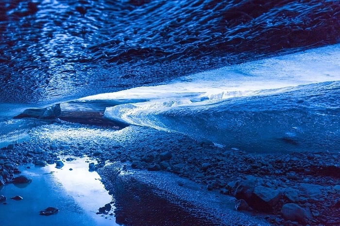 Iceland The Crystal, natural ice cave in the Brei amerkurj kull, Breidamerkurjokull Glacier in Vatnaj kull National Park, Iceland, Europe, by alimdi   Arterra