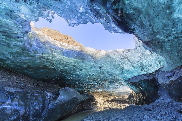 Iceland The Crystal, natural ice cave in the Brei amerkurj kull, Breidamerkurjokull Glacier in Vatnaj kull National Park, Iceland, Europe, by alimdi   Arterra