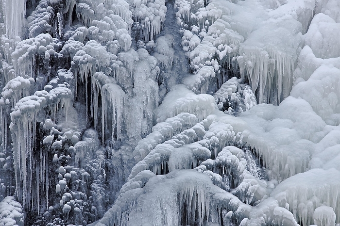Germany Frozen Radau waterfall in winter near Bad Harzburg, Harz, Lower Saxony, Germany, Europe, by alimdi   Arterra
