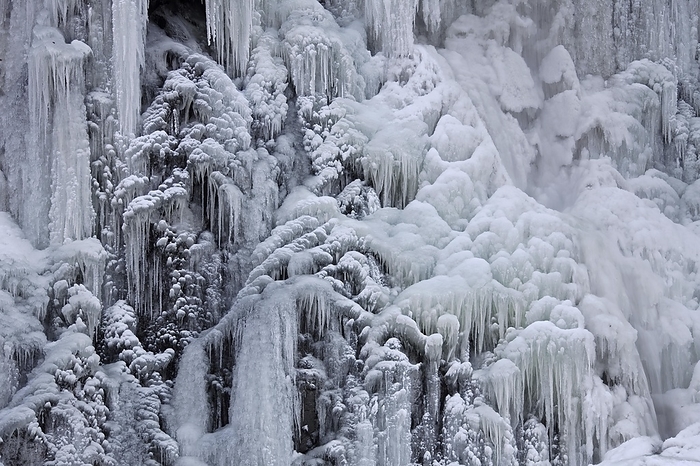 Germany Frozen Radau waterfall in winter near Bad Harzburg, Harz, Lower Saxony, Germany, Europe, by alimdi   Arterra