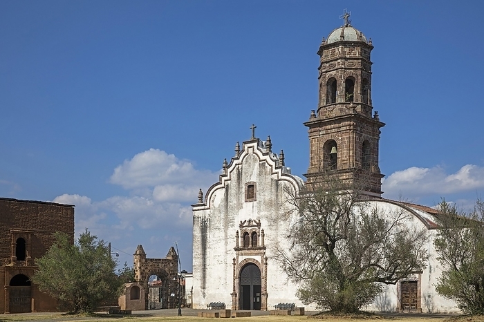 Mexico 16th century Church of San Francisco in the monastery complex at the village Tzintzuntzan on the shore of Lake P tzcuaro, Michoaca  n, Mexico, Central America, by alimdi   Arterra