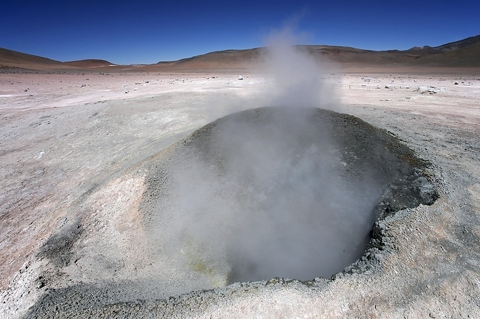 Bolivia Fumarole in geothermal field Sol de Ma ana, Altiplano, Bolivia, South America, by alimdi   Arterra   Marica van der Meer