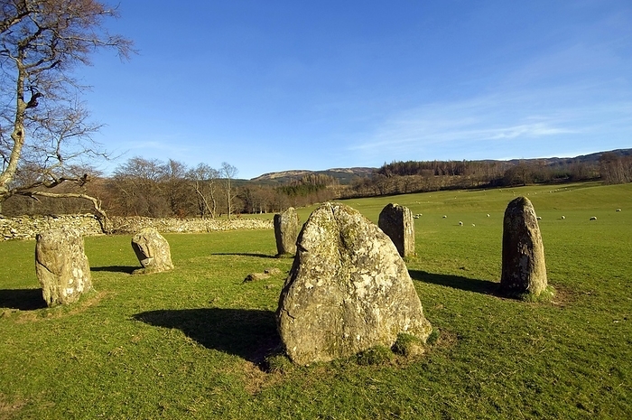 Megalithic stone circle at Kinnell, near Killin, Perthshire, Scotland, UK, by Klaus Steinkamp