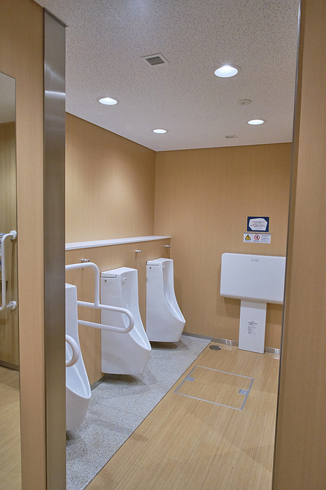 Photo taken in 2024 Restrooms in public facilities with motion sensor lighting. March 2024 Shinagawa ku, Tokyo