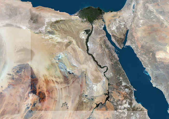 Egypt with mask Color satellite image of Egypt, with mask., by Planet Observer Universal Images Group