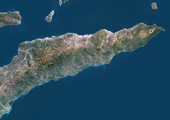 East Timor Color satellite image of East Timor and neighbouring Indonesia., by Planet Observer Universal Images Group