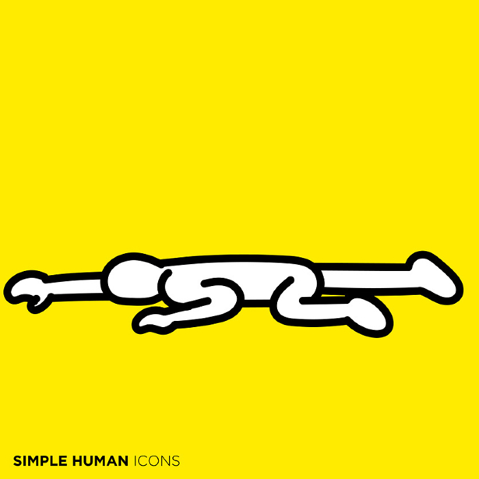 Simple Human Icon Series, Lying down