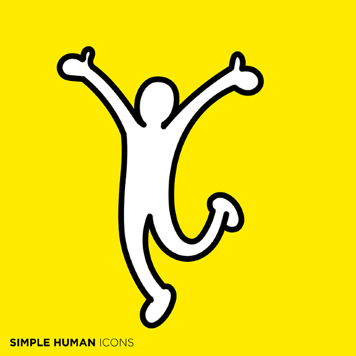 Simple Human Icon Series, Hooray for jumping up and down