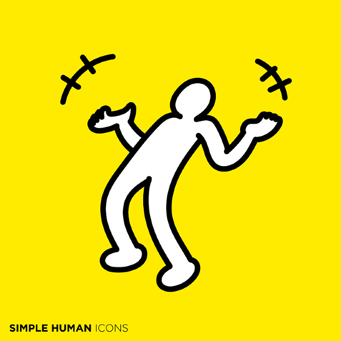 Simple Human Icon Series, High Laughing People
