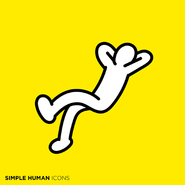 Simple Human Icon Series, Lying down and thinking people