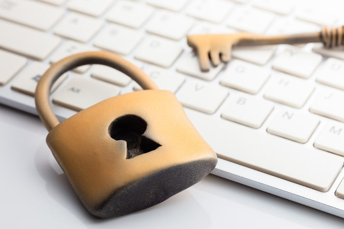 Information security image (padlock and keyboard)