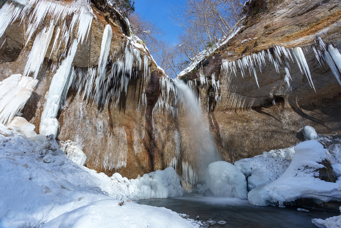 Shichijo Great Falls - Hokkaido's spectacular winter scenery - icefalls of natural art