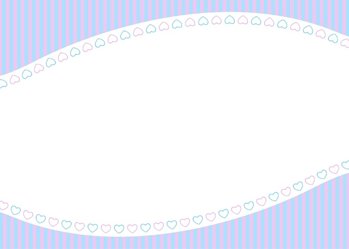 Striped Pattern and Heart Curved Frame, Striped and Heart Framed Background