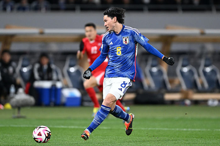 2026 FIFA World Cup Asia 2nd Preliminary Round Takumi Minamino  JPN  MARCH 21, 2024   Football   Soccer :. FIFA World Cup 2026 Asian Qualifier Second Round Group B match between Japan 1 0 North Korea at National Stadium in Tokyo, Japan.  Photo by MATSUO.K AFLO SPORT  