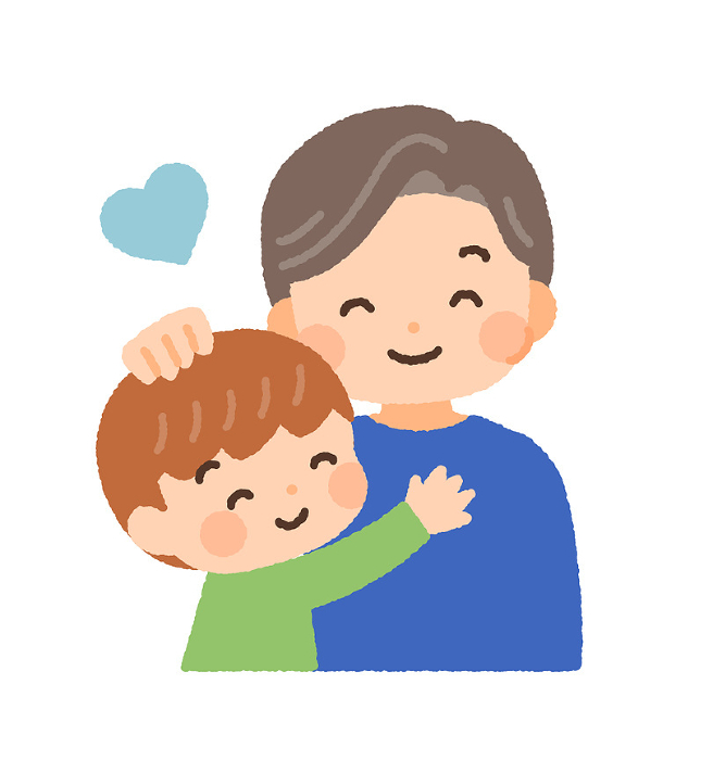 Clip art material of parent and child