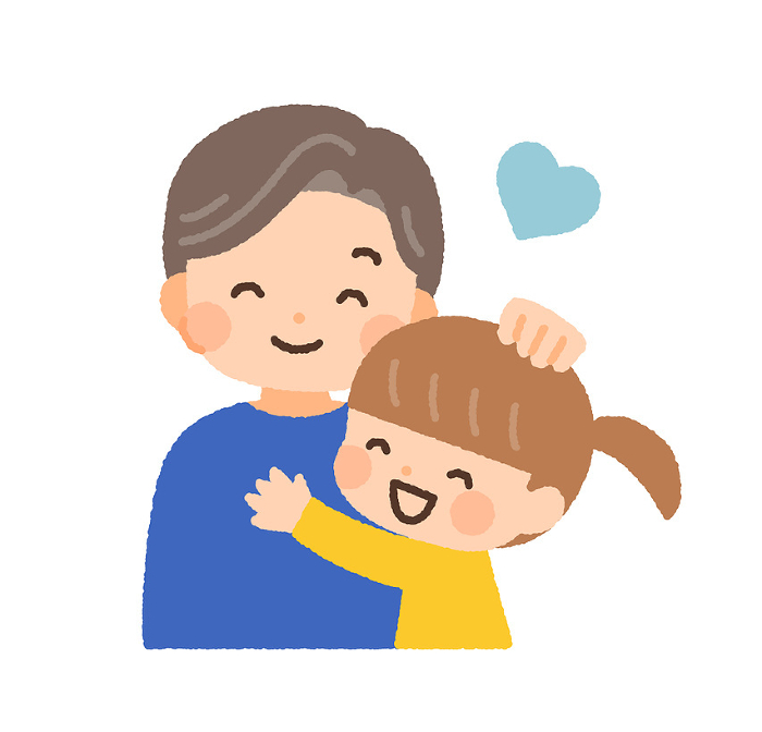 Clip art material of parent and child