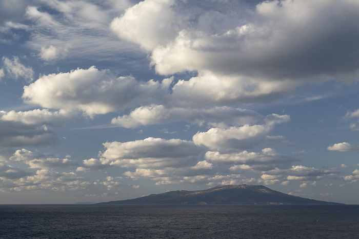 Miyakejima Island and Floating Clouds Mikurajima Island Tokyo Taken at Mikurashima, Izu Islands, Tokyo.