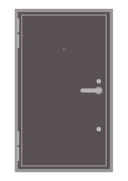 Image material for double-locking door