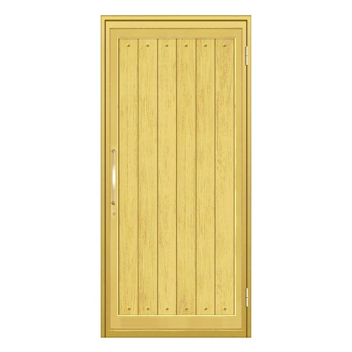 Western-style yellow door