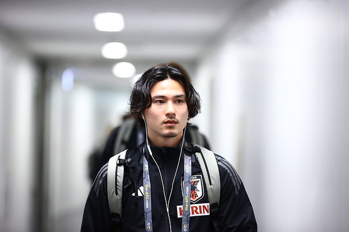 FIFA World Cup 2026 AFC Asian Qualifiers Round 2 match Japan vs North Korea Japan s Takumi Minamino arrives at the stadium before the FIFA World Cup 2026 AFC Asian Qualifiers Round 2 match between Japan 1 0 North Korea at National Stadium in Tokyo, Japan, March 21, 2024.  Photo by JFA AFLO 