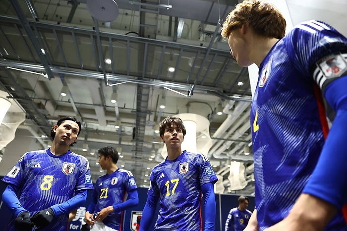 FIFA World Cup 2026 AFC Asian Qualifiers Round 2 match Japan vs North Korea Japan players prepare to enter the pitch before 2nd half during the FIFA World Cup 2026 AFC Asian Qualifiers Round 2 match between Japan 1 0 North Korea at National Stadium in Tokyo, Japan, March 21, 2024.  Photo by JFA AFLO 