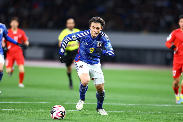 FIFA World Cup 2026 AFC Asian Qualifiers Round 2 match Japan vs North Korea Japan s Ayase Ueda during the FIFA World Cup 2026 AFC Asian Qualifiers Round 2 match between Japan 1 0 North Korea at National Stadium in Tokyo, Japan, March 21, 2024.  Photo by JFA AFLO 