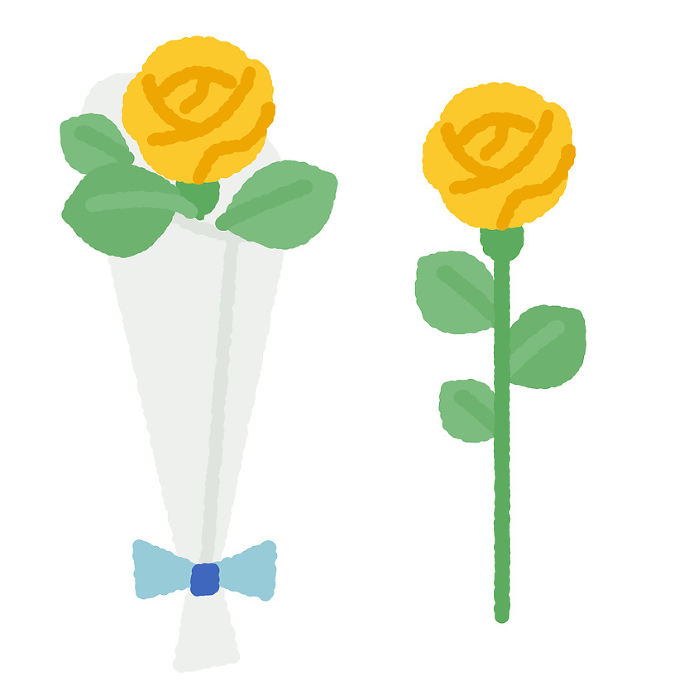 clip art of yellow rose