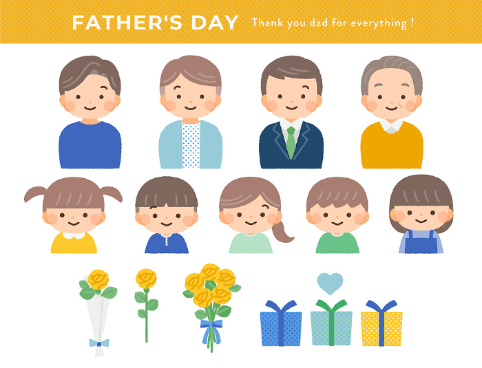 Clip art of person and gift for father's day