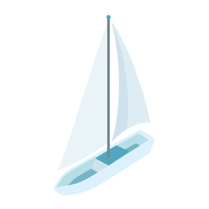 Clip art of simple sailboat(sailing cruiser)