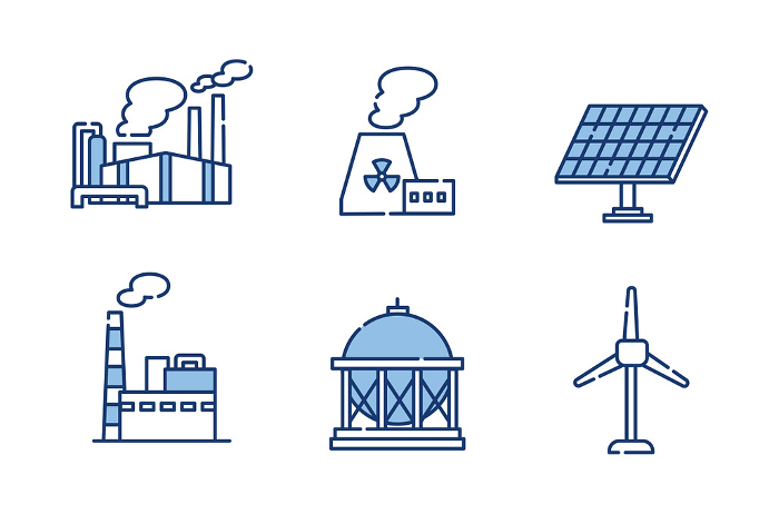 Industry Energy Business Icon Set