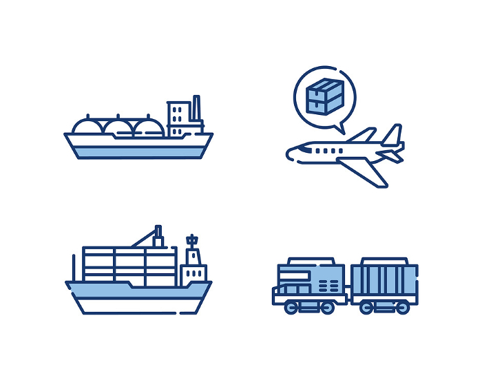 Industry Logistics Business Icon Set