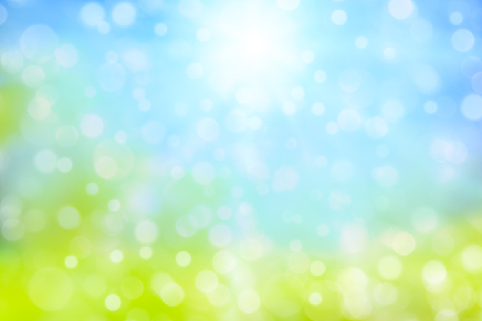 Light on blurred green background
