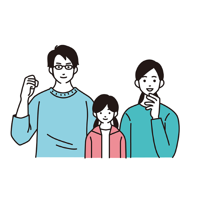 Simple Illustration of a Family of Three