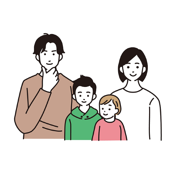 Simple Illustration of a Family of Four