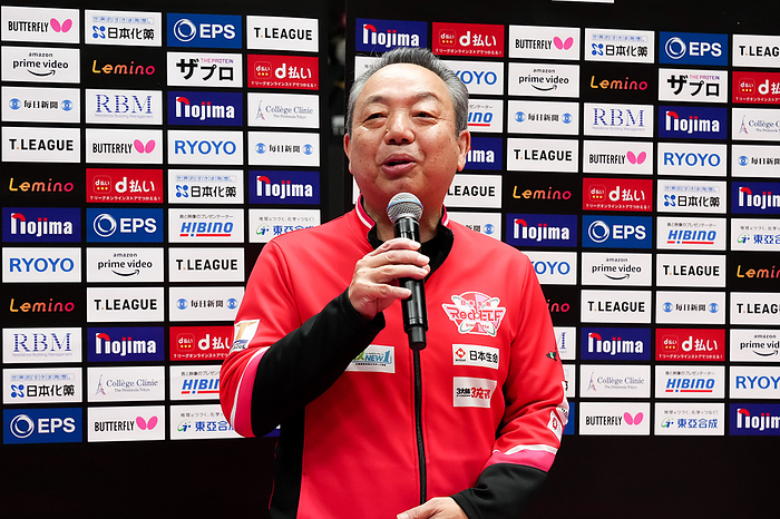 2023 24 T.LEAGUE Yasukazu Murakami  Red Elf , Director MARCH 23, 2024   Table Tennis :. 2023 24 Nojima T.LEAGUE Semi Final between Nippon Life Red Elf   Nippon Paint Mallets at Yoyogi National Stadium 2nd Gymnasium,Tokyo, Japan.  Photo by T.LEAGUE AFLO SPORT 