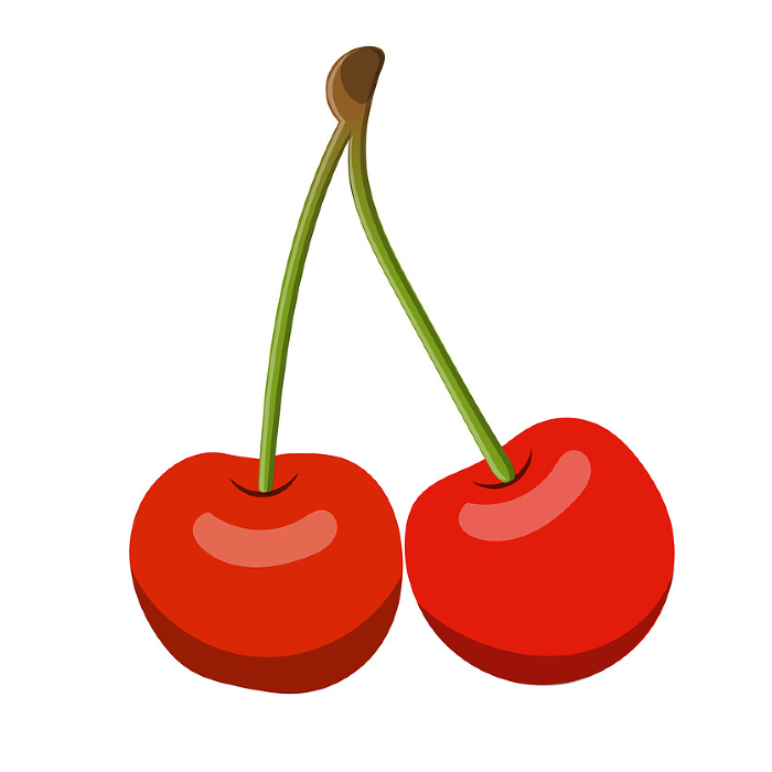 Clip art of two cherries